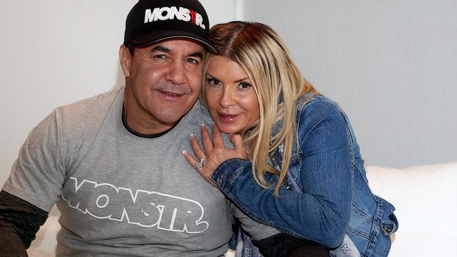 Former boxer Jeff Fenech with his wife Suzee after he escaped a conviction for an outburst at a NSW Crime Commission hearing last year.