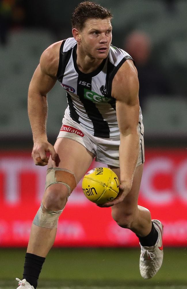 Taylor Adams in action for the Magpies. Picture: Matt Turner/AFL Photos via Getty Images