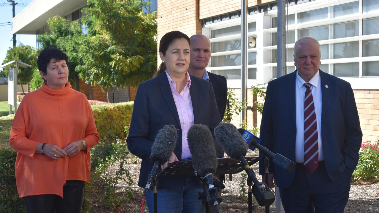 Premier Annastacia Palaszczuk visits Warwick to announce $20M drought resilience package for Southern Downs.