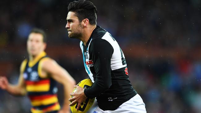 Chad Wingard kicked four goals.