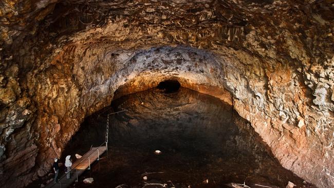 Lava tube at Undara Volcanic National Park. Picture: TEQ