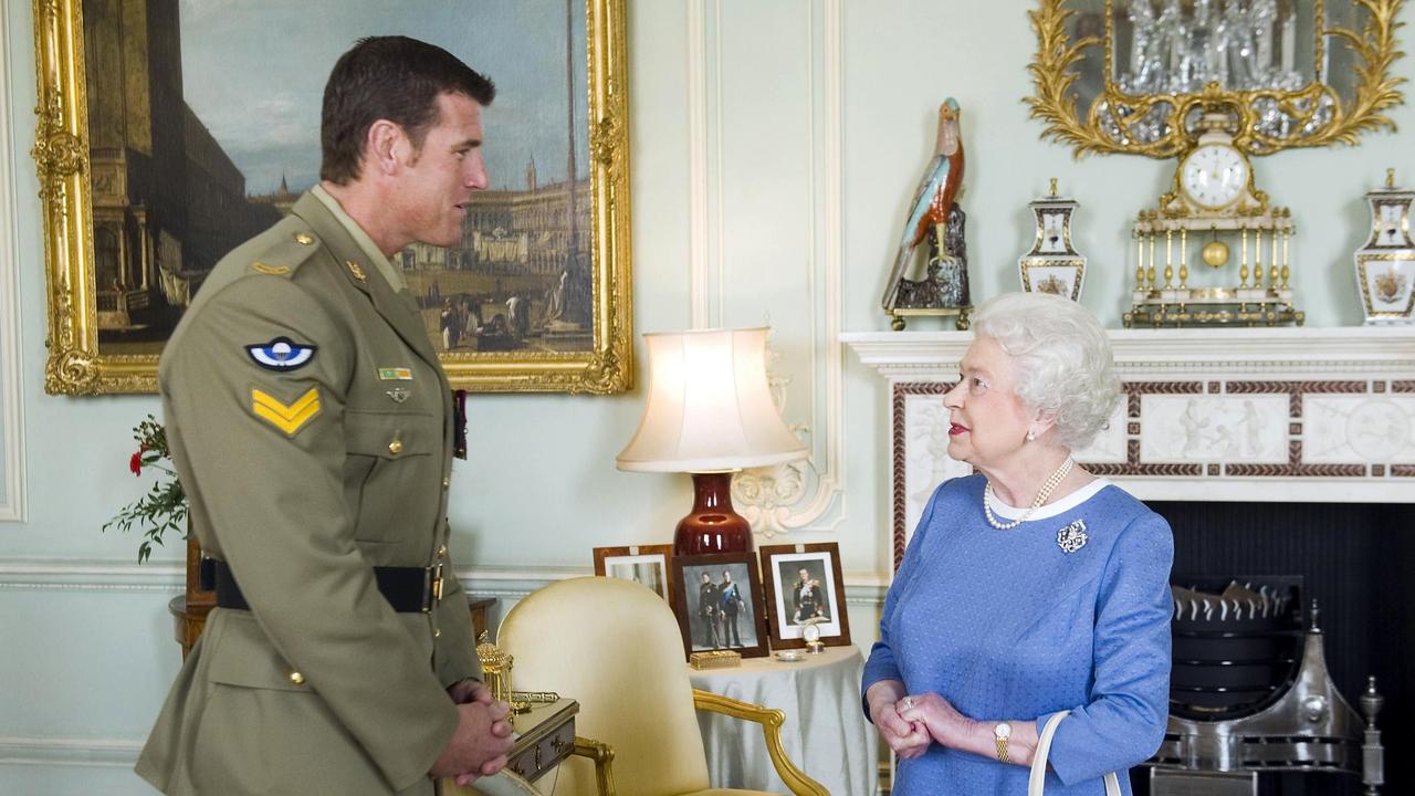Mr Roberts-Smith attended an audience with Queen Elizabeth at Buckingham Palace in November 2011.
