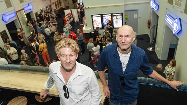 Spit actor/producer David Wenham with director Jonathan Teplitzky before a special Q&A screening of Spit at BCC Cinemas Toowoomba Strand, Tuesday, February 11, 2025. Picture: Kevin Farmer