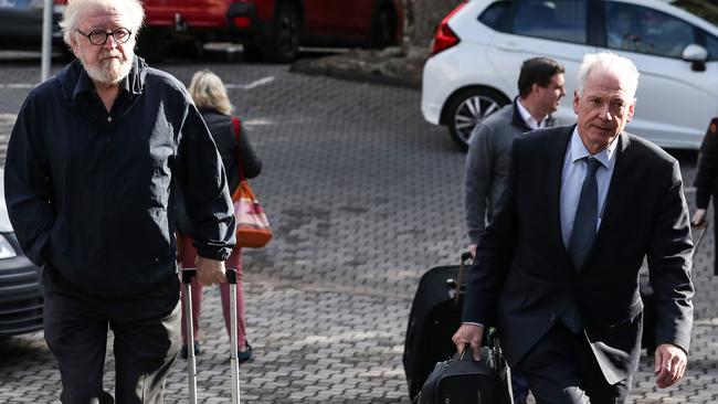 QC Robert Richter and Instructing solicitor Paul Galbally arrive at day two of the Sue Neill-Fraser appeal hearing. Picture: Zak Simmonds