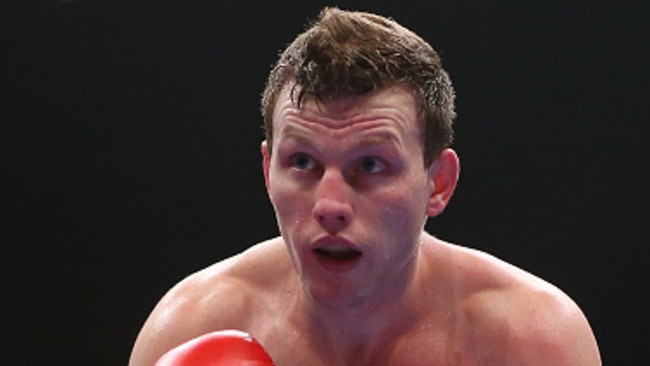 Jeff Horn of Australia in action against Randall Bailey of the USA.