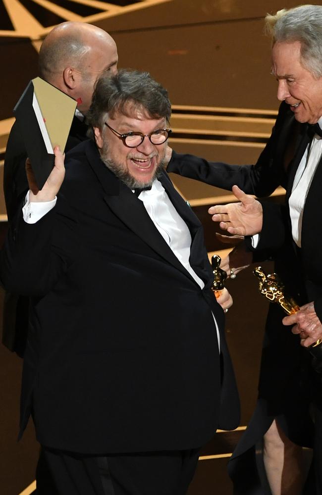 Guillermo del Toro made sure his movie actually won Best Picture by checking the envelope. Picture: Getty Images