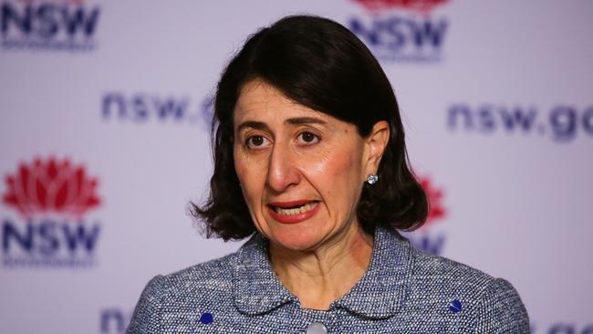 Premier Gladys Berejiklian announced a further 825 Covid cases on Saturday. Picture: NCA NewsWire/ Gaye Gerard