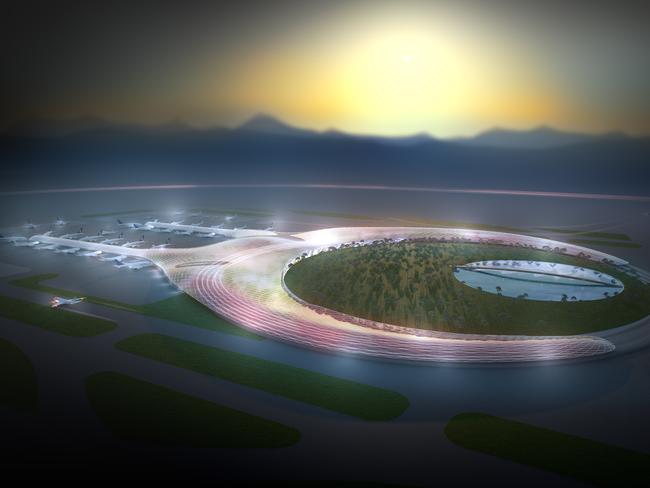 An artist impression of a future Western Sydney Airport.