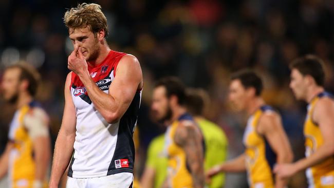 Demon Jack Watts looks on as the Eagles push for their finals berth. Picture: Getty