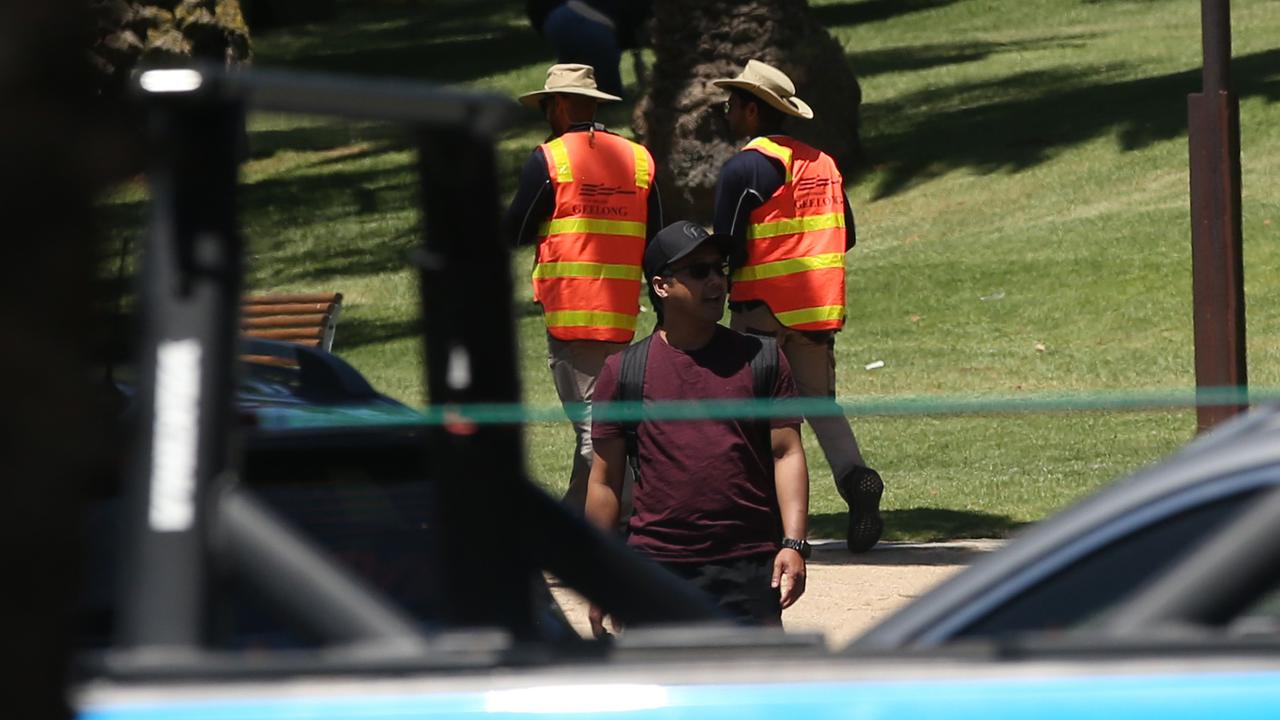 The parking inspectors were hard to miss in their high-viz vests and broad rimmed hats. Picture: Alan Barber.