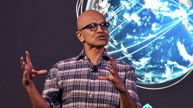 Microsoft’s Satya Nadella spoke to Donald Trump about buying TikTok’s US operations. Picture: AFP