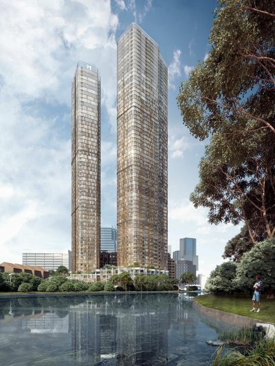 The Meriton Towers will be the tallest residential towers in Western Sydney.