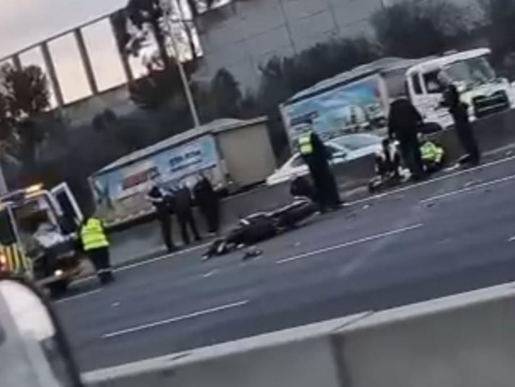 Police at the scene of the crash. Picture: Facebook