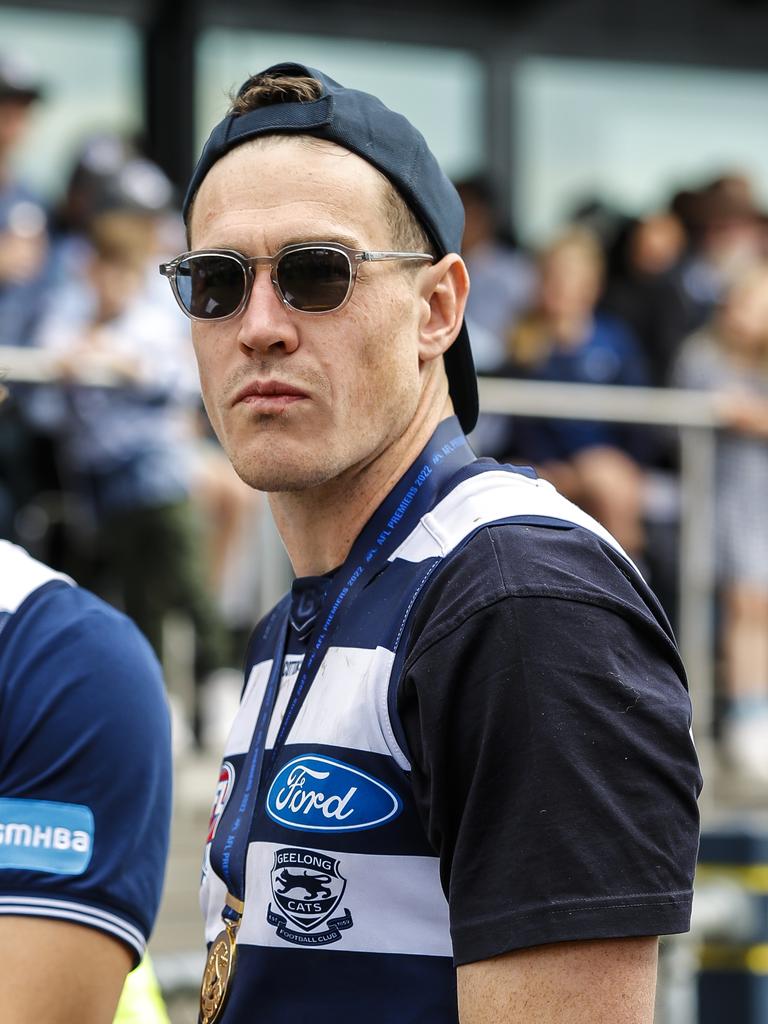 Jeremy Cameron at Geelong’s family day. Picture: Sam Tabone/Getty Images