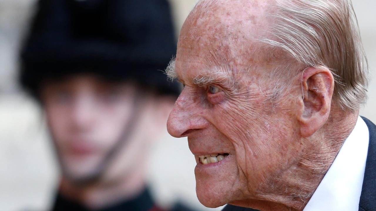 Prince Philip made a rare public appearance at the military ceremony. Picture: Adrian Dennis/AFP