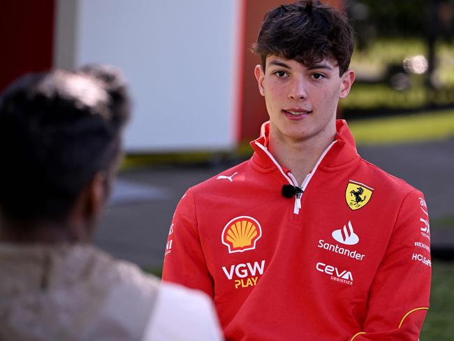 Ferrari's British reserve driver Oliver Bearman at the Albert Park circuit. Picture: AFP