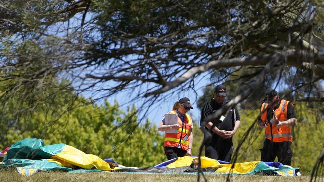 Scene at Hillcrest Primary School in Devonport after an accident involving a jumping castle. Picture: Rob Burnett