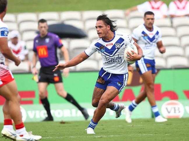 The Bulldogs have suffered a blow, after failing in their bid to gain access to confidential communications between Topine’s father and lawyer. Picture: NRL Photos