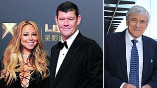 Kerry Stokes, right, intervened to stop the wedding of Mariah Carey and James Packer, left.