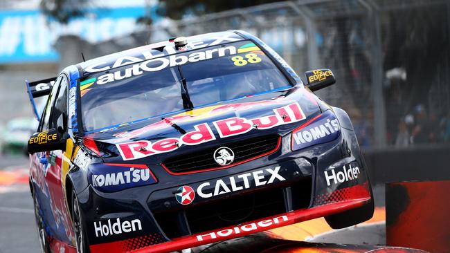 Jamie Whincup leads race two during the GC600 from Surfers Paradise.