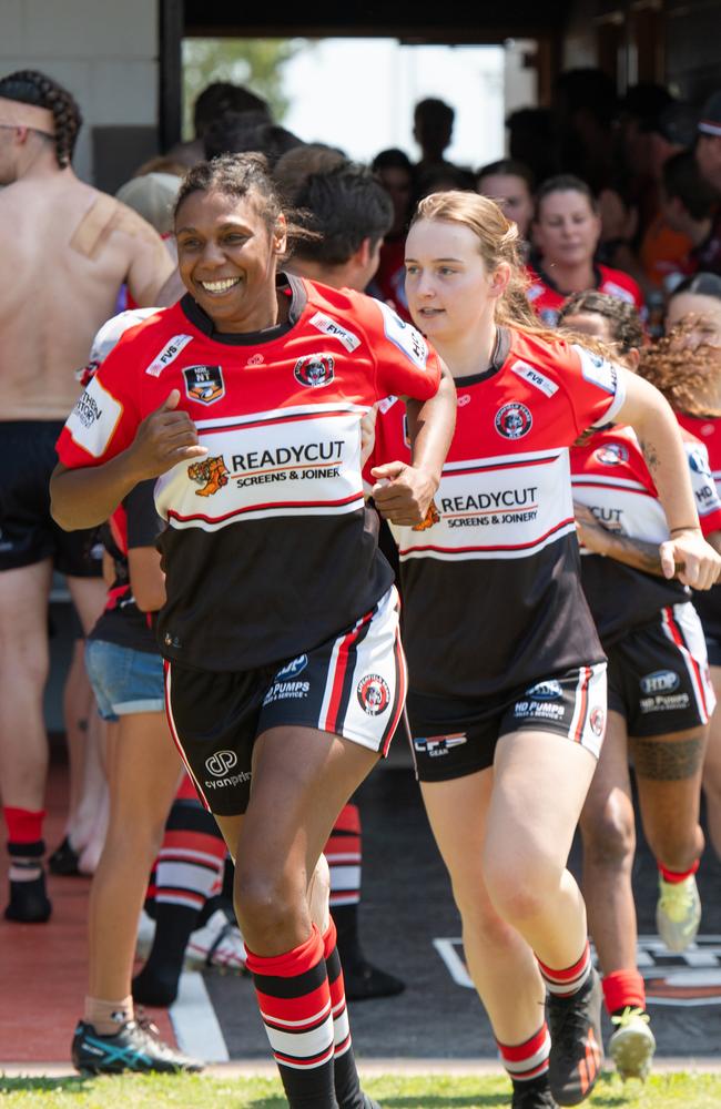 Shari Togo leads the Litchfield Bears against the Darwin Brothers in the 2023 NRL NT prelim final. Picture: Pema Tamang Pakhrin