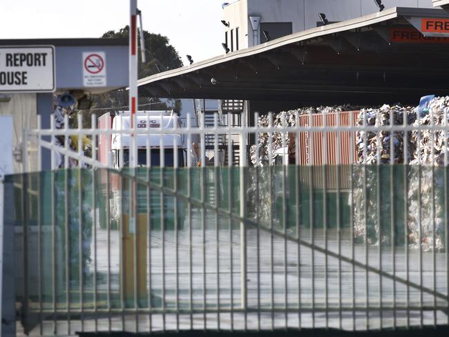 SKM possible fire audit / safety check at the SKM recycling plant in Laverton. This is the sister plant to the one on fire in Coolaroo.   Picture: David Caird