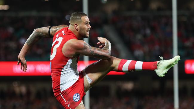 Lance Franklin played hurt in 2018. Picture: Phil Hillyard