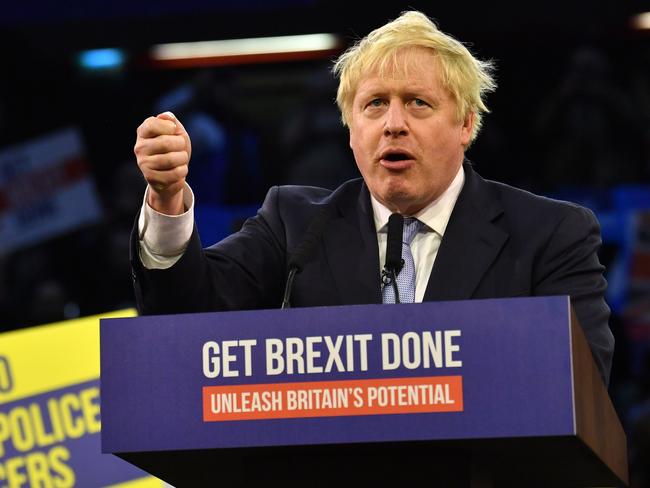 UK Prime Minister Boris Johnson campaign was heavily focused on Brexit. Picture: AFP