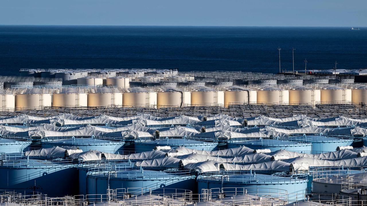 Japan plans to release tons of treated water contaminated by the Fukushima nuclear disaster into the Pacific within months. Picture: Philip Fong/AFP