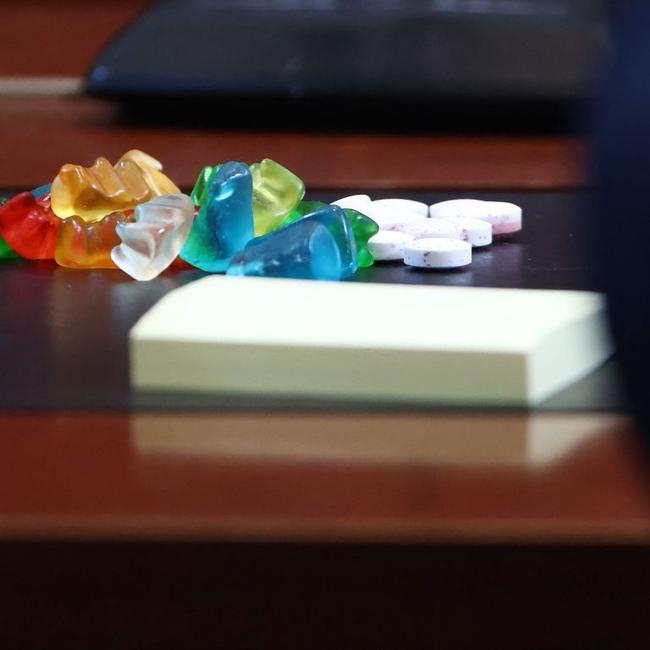 Johnny Depp chewed on gummy bears as he watched his ex-wife take the stand.