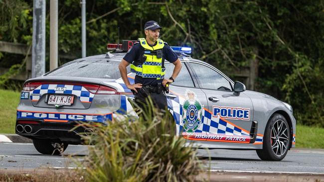 Police at the scene. Picture: Nigel Hallett