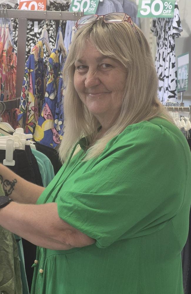 Shop clerk Kym Gentles lives and works near the CBD and says she isn’t worried about the flood levee’s impact on business.