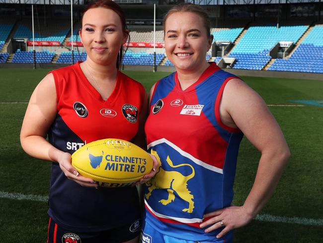 Brighton’s Zoe Woolley and Huonville Lions’ Anna Stanway will be part of the big SFLW Div 2 battle.