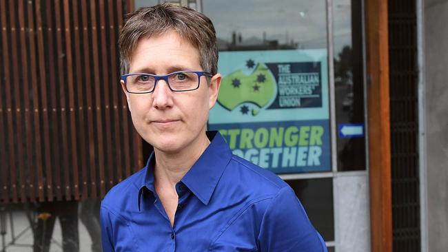 ACTU secretary Sally McManus at the offices of the Victorian brach of the AWU in west Melbourne.