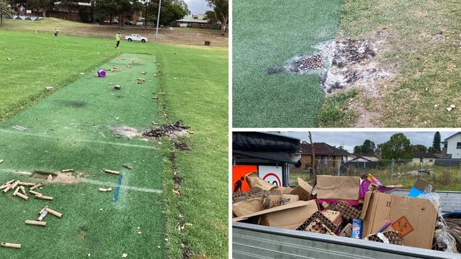 New Year's Eve revellers letting off illegal fireworks at public parks across southwest Sydney have caused tens of thousands of dollars in damages.