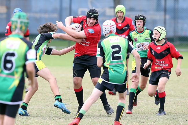A Rugby League Gold Coast junior gala day at Burleigh Bears Junior Rugby League Club. Under 14s. Mudgeeraba vs Helensvale. 5 September 2021 Miami Picture by Richard Gosling