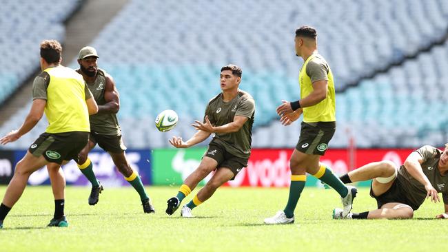 Rookie Wallabies five-eighth Noah Lolesio is an instinctive No 10 Picture: Getty Images