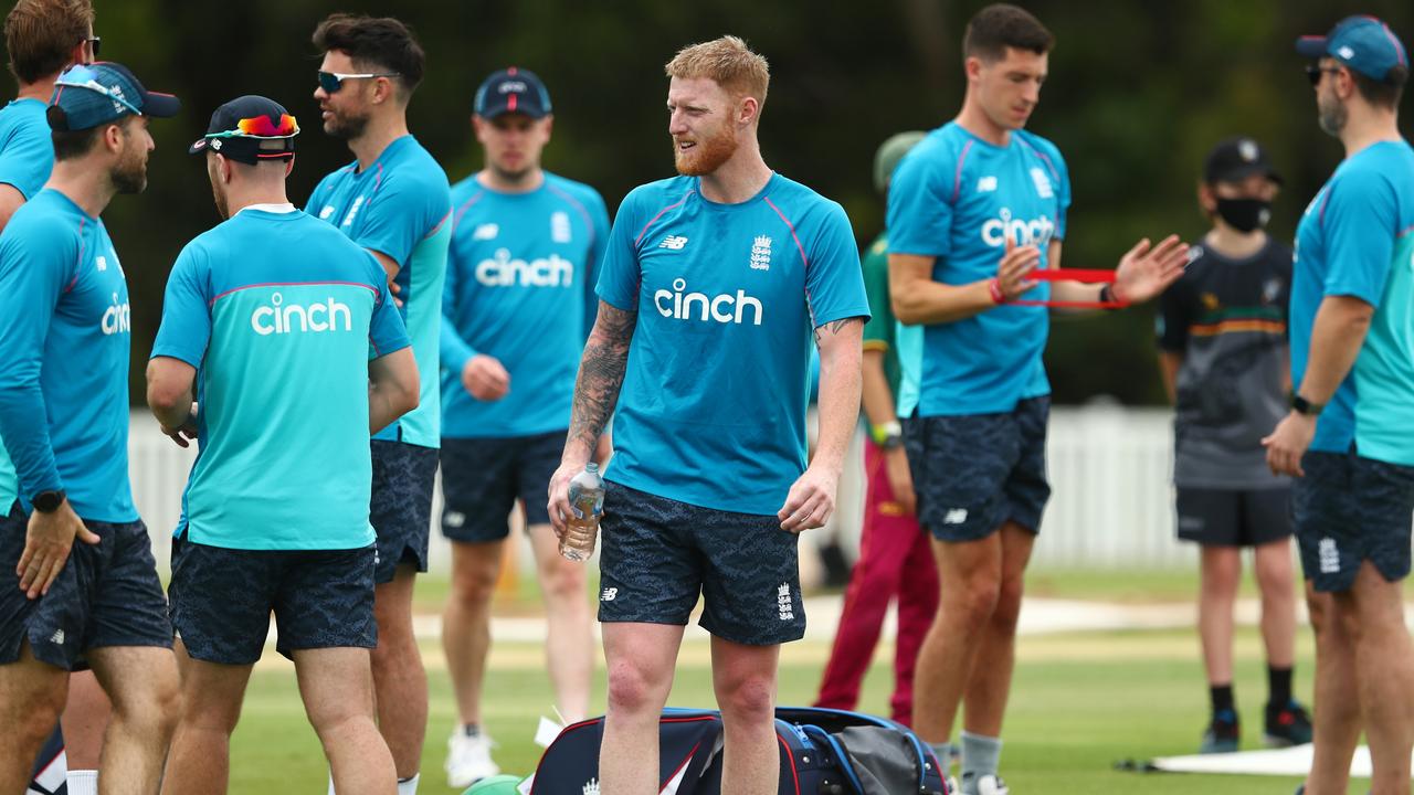 Ben Stokes at England training in Brisbane. Picture: Chris Hyde / Getty Images