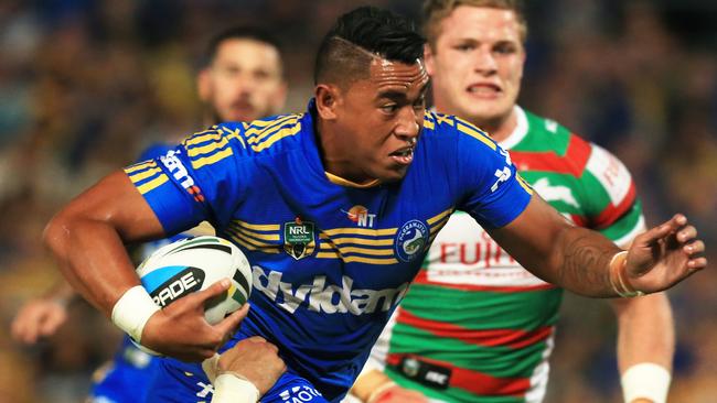 John Folau in action for Parramatta against South Sydney in 2015. Picture: Mark Evans