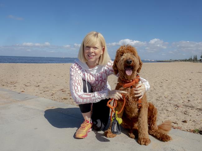 Susan Taylor and her dog Rooey. Picture: Luis Enrique Ascui