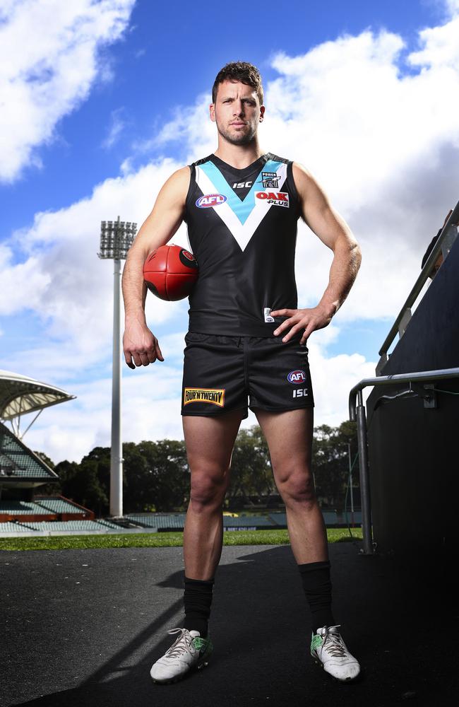 Captain Travis Boak plays a crucial role in attracting new recruits to the Power. Picture: Sarah Reed.