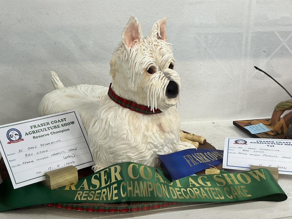 One of the award-winning cakes on display at the Fraser Coast Show.