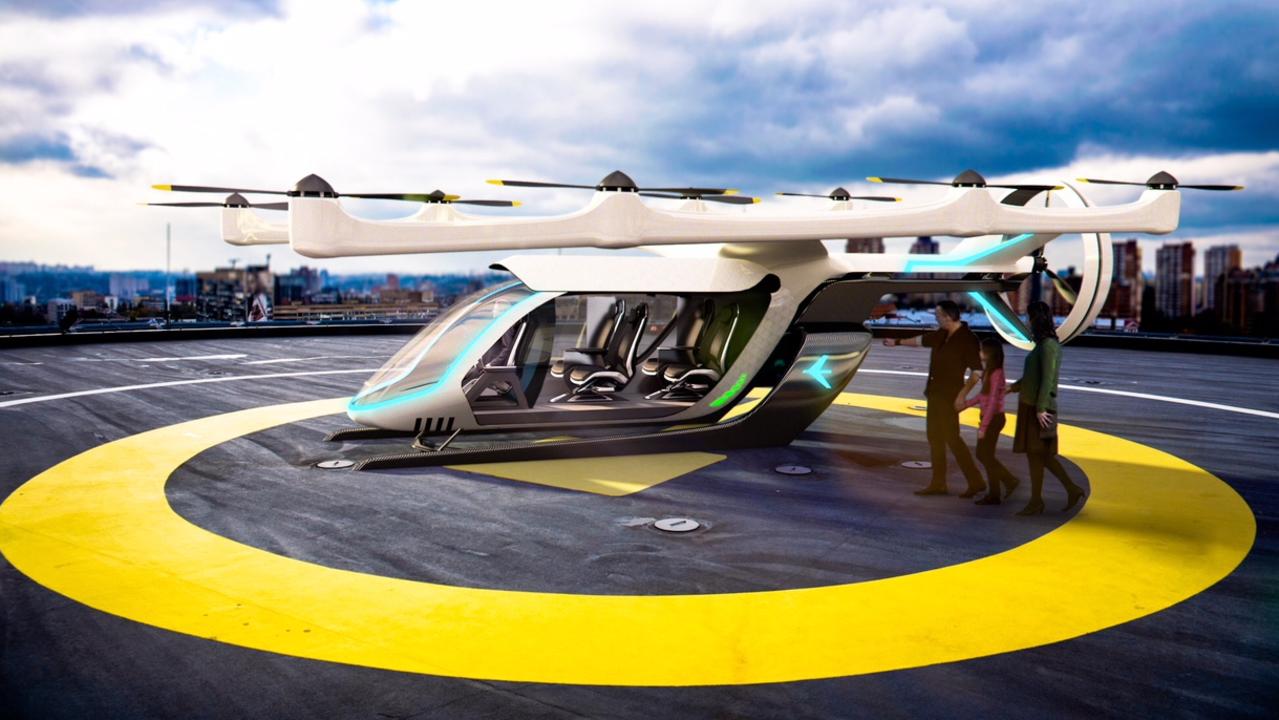 Concept vehicles for Uber’s flying car project, UberAIR.