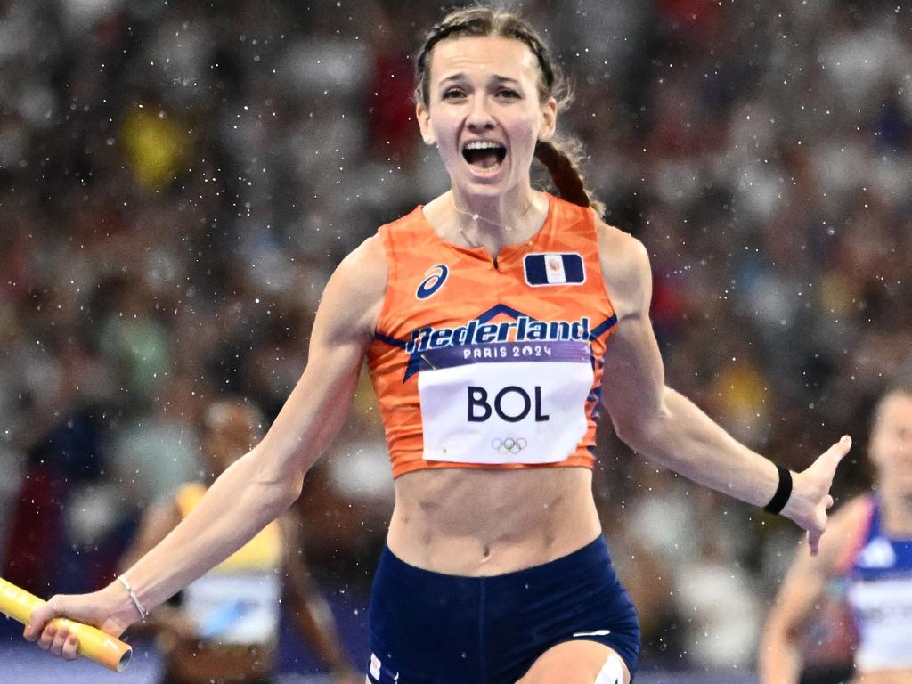 Netherlands' Femke Bol was a Paris Olympic viral sensation following her mixed relay performance. Picture: AFP