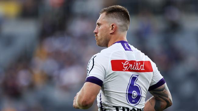 Cameron Munster has suffered a fractured finger in the first NRL match of 2023. Picture: Getty Images.