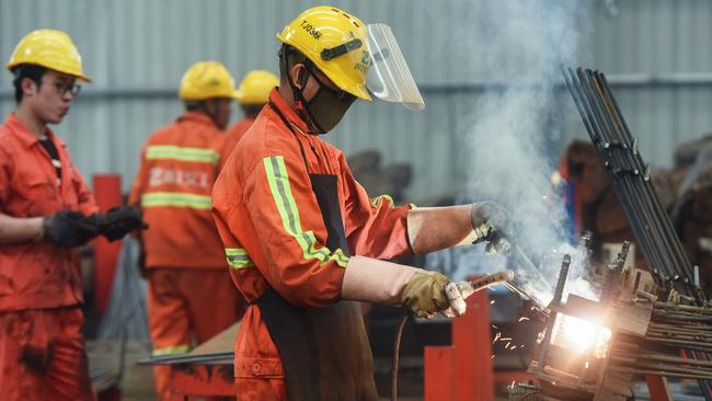 A factory in Hangzhou, in China's Zhejiang province. Picture: AFP