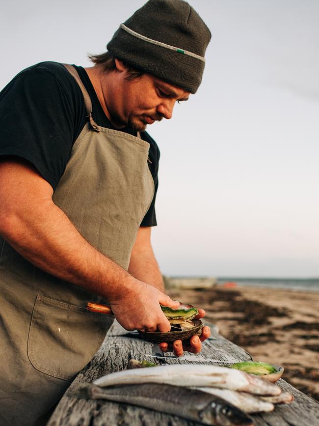 Chef Calvin von Niebel, Baird Bay Experience at Baird Bay on Eyre Peninsula, South Australia.