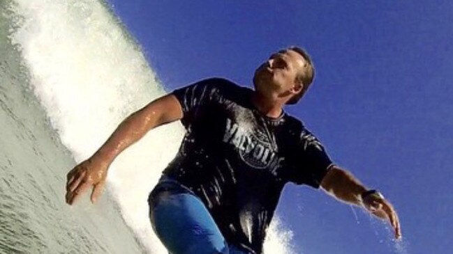 Lee Jonsson, 43, was attacked while surfing at Shelly Beach, near Ballina. Source: Twitter.