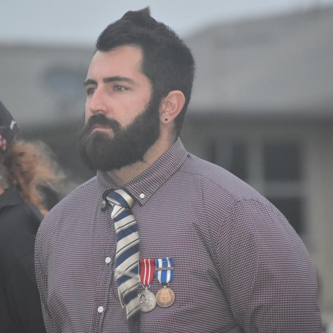 Mackay Anzac Day 2022 – Jackson Lewis at the Half Tide Dawn Service. Picture: Lillian Watkins