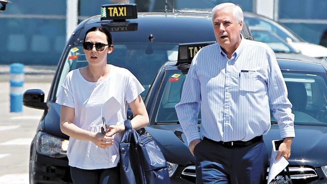 Clive Palmer prepares to board a cruise ship for a Mediterranean sojourn. Picture: Martin Seras Lima